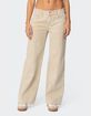 EDIKTED Leopard Star Low Rise Washed Jeans image number 2