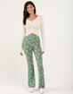 FULL TILT 70s Floral Flared Pants image number 5