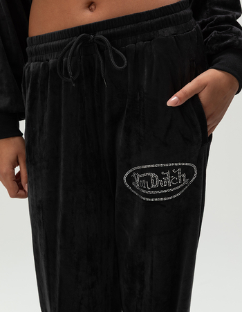 VON DUTCH Crushed Velour Womens Sweatpants Alternative Image