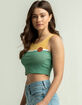 SANTA CRUZ Classic Dot Colorblock Womens Green & Yellow Crop Tank image number 2
