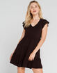 SKY AND SPARROW V Neck Babydoll Dress image number 1