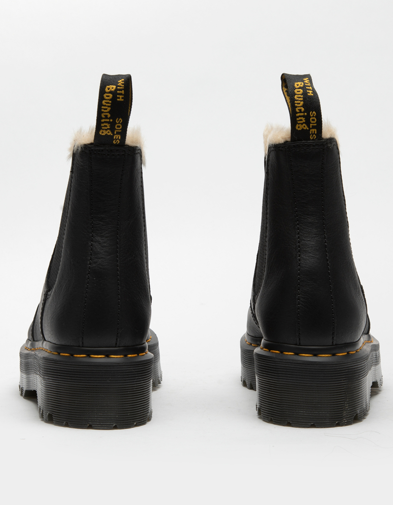 DR. MARTENS 2976 Quad Fur Womens Platform Chelsea Boots image number 3