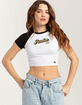 HYPE AND VICE Purdue University Homerun Womens Raglan Tee image number 1