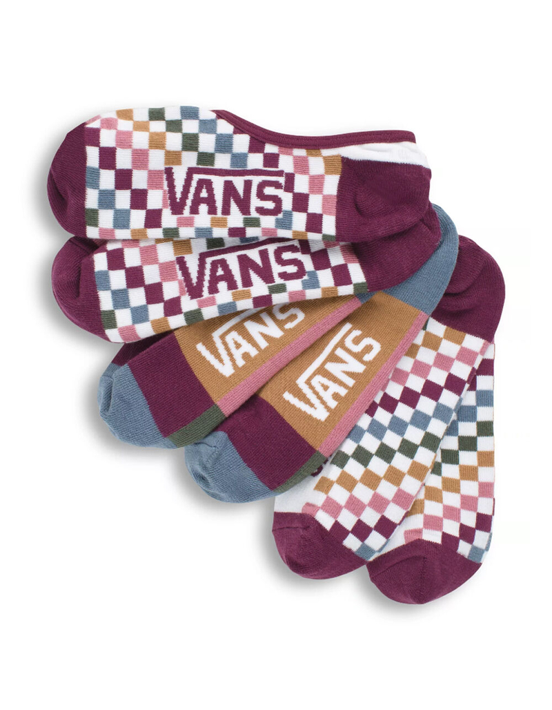 VANS 3 Pack Checked Out Womens Canoodle Socks image number 0