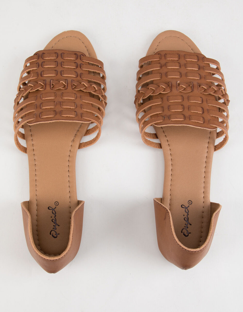 QUPID Huarache Open Toe Womens Flats image number 1