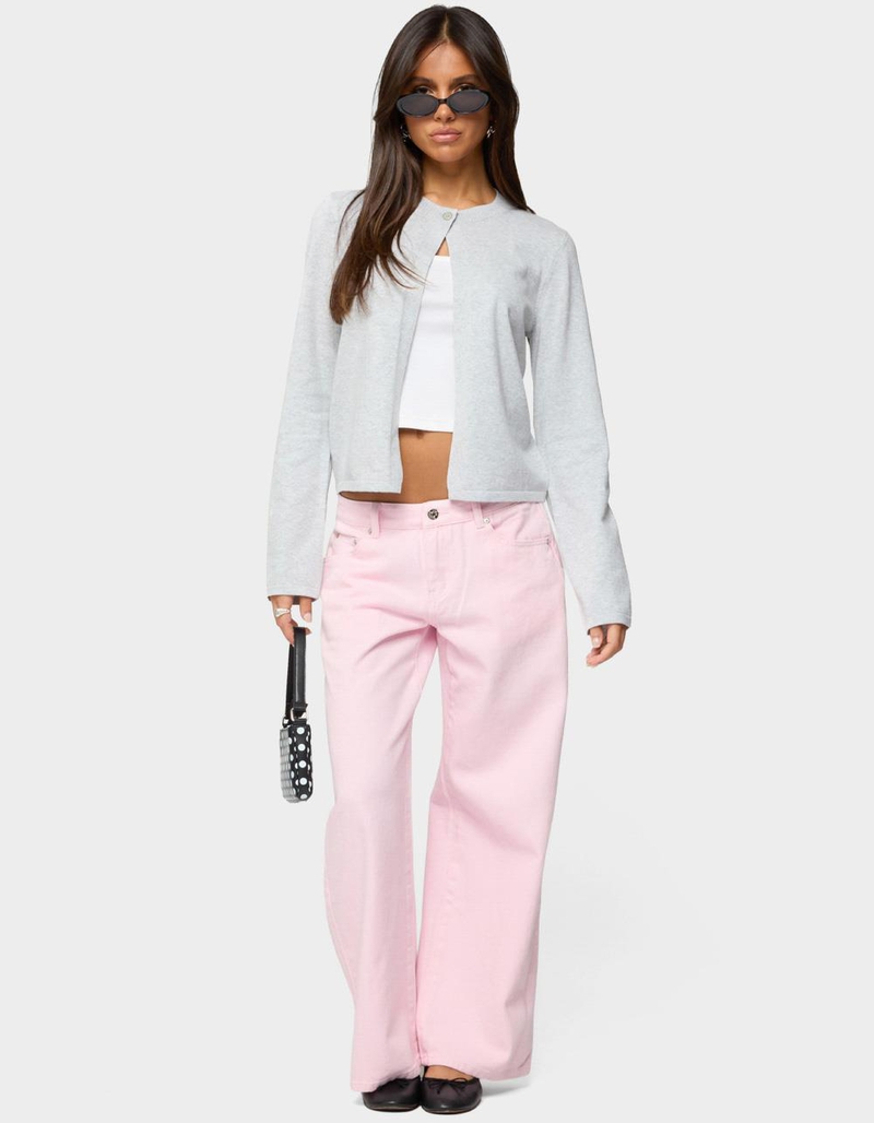 EDIKTED Petite Roman Low Rise Slouchy Jeans image number 4