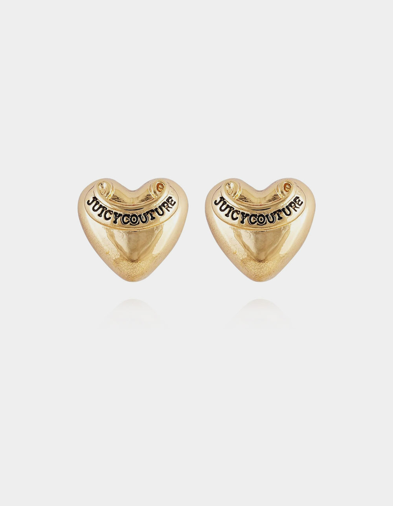 JUICY COUTURE Logo Banner Heart Earrings image number 0