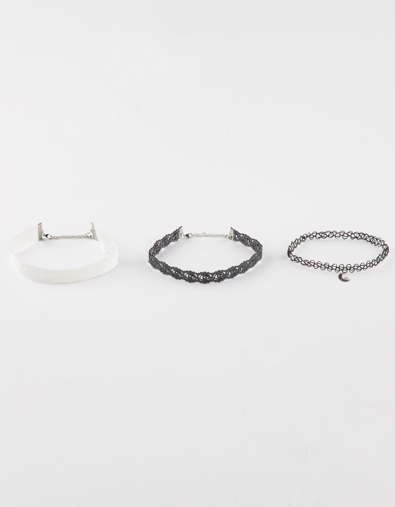 FULL TILT 3 Pack Net Flower Moon Chokers image number 0