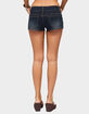 EDIKTED Kelce Belt Stretchy Denim Micro Shorts image number 3
