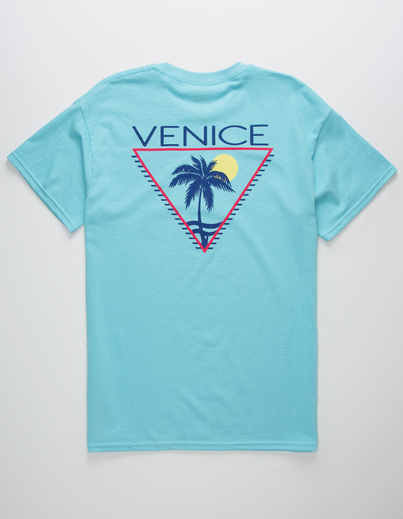 FRESH VIBES Vibe Palm Blue Mens T-Shirt image number 0