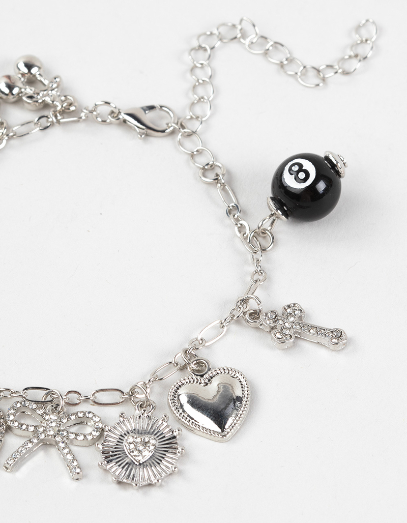 FULL TILT Star/Cross/Cherry Charm Bracelet image number 2