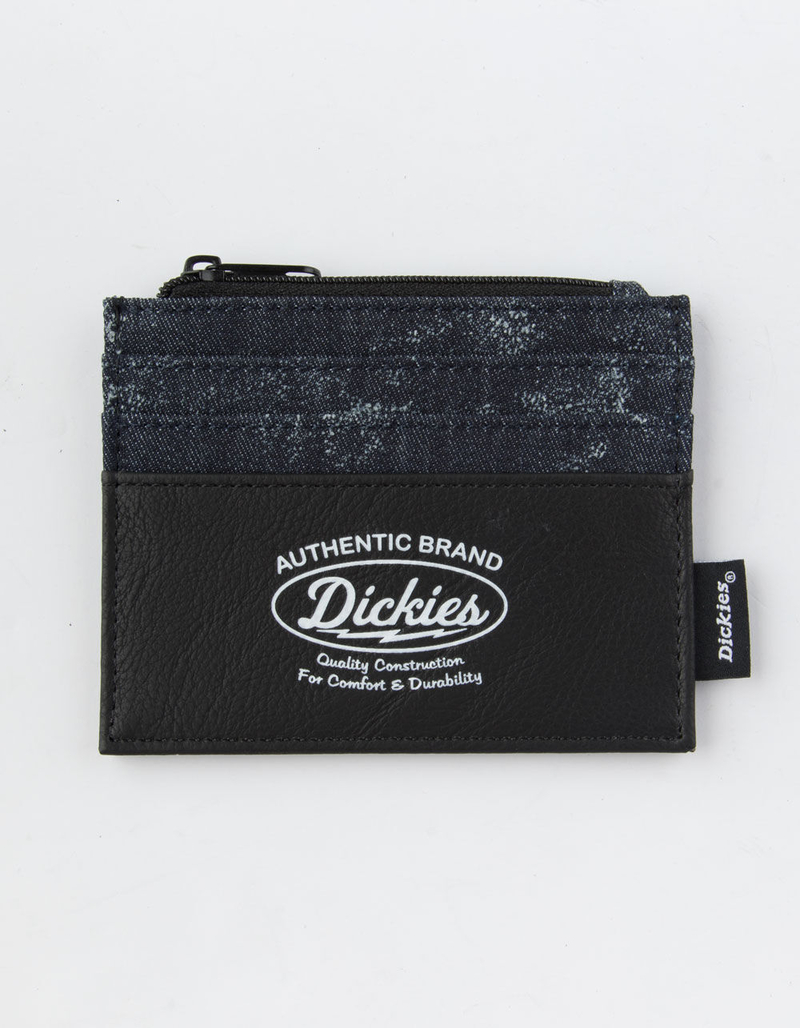 DICKIES Zippered Black Card Holder Wallet image number 0