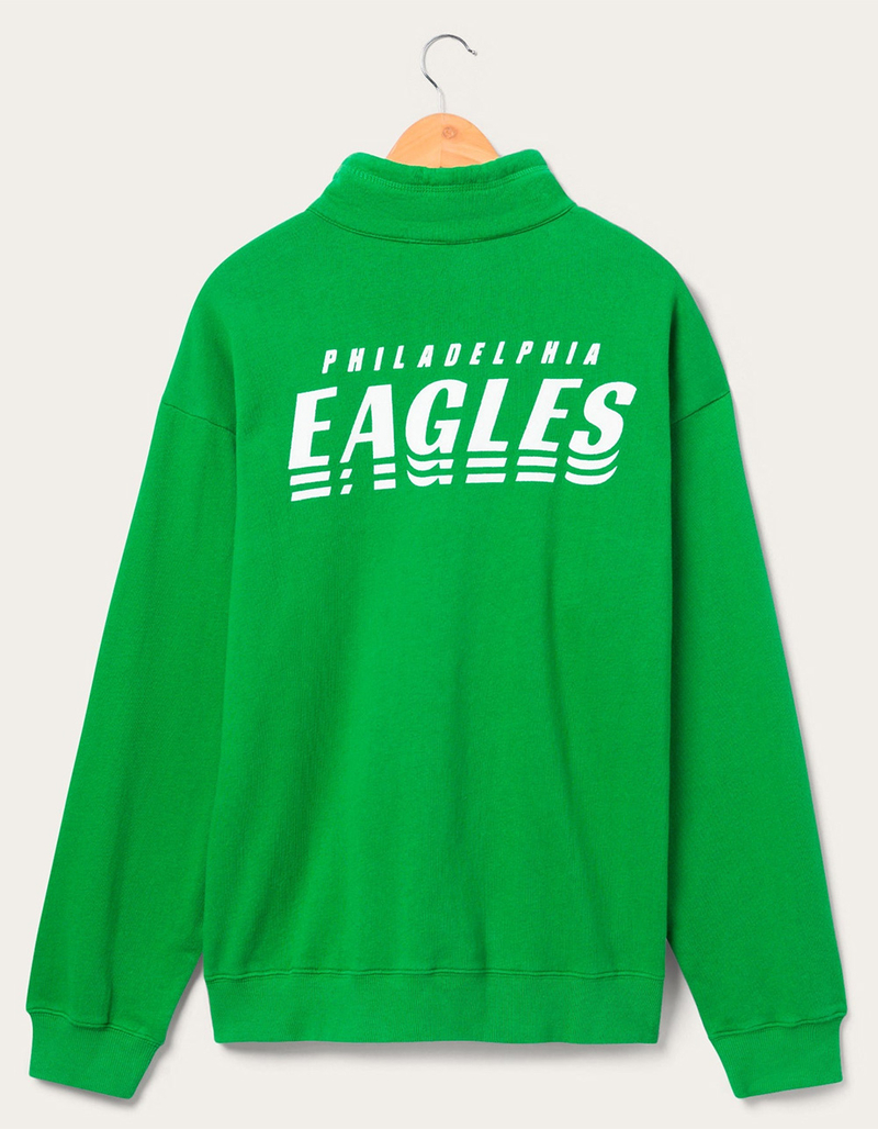 JUNK FOOD Philadelphia Mock 1/4 Button Up Sweatshirt image number 1
