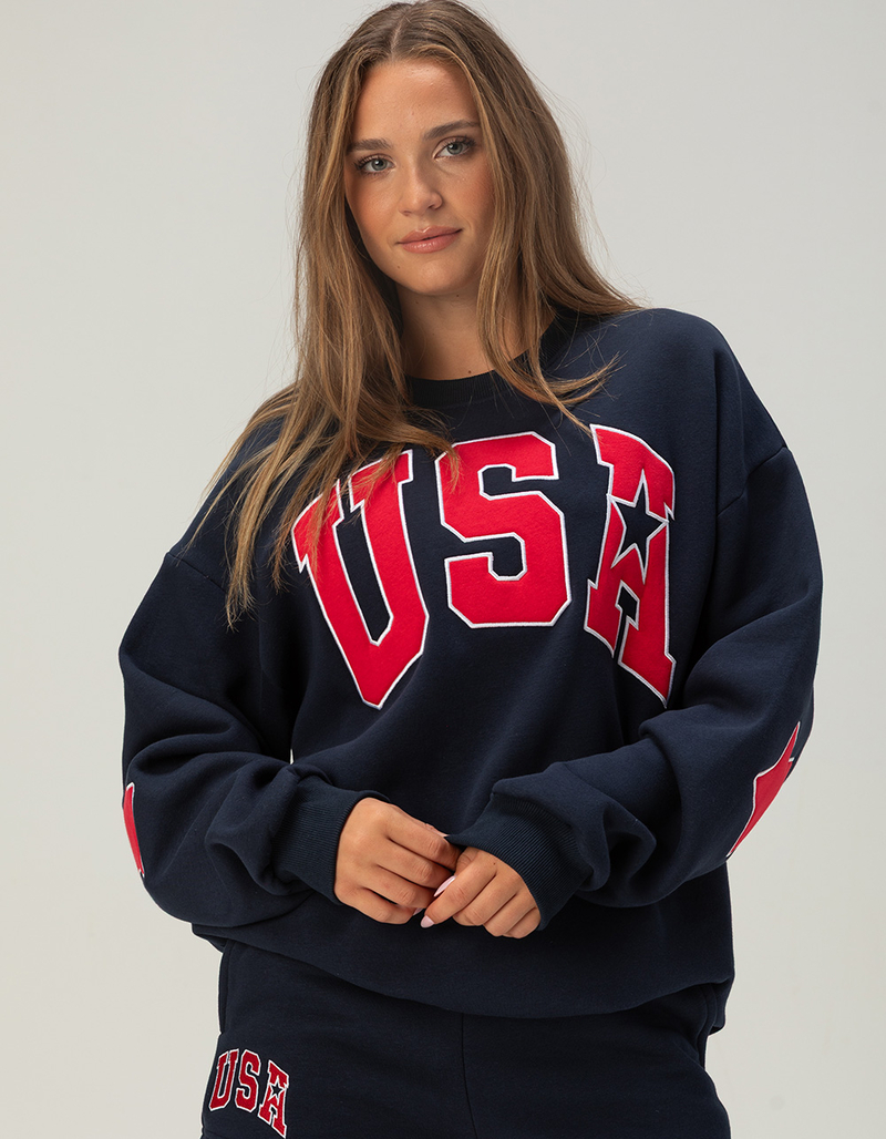 HAPPY CAMP3R USA Womens Crewneck Sweatshirt image number 0