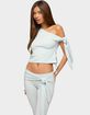 EDIKTED Adara Tied One Shoulder Top image number 2