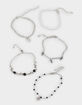FULL TILT 5 Pack Skull/Spike/Rose Bracelets image number 1