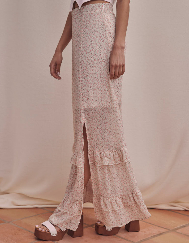 WEST OF MELROSE Ditsy Tiered Womens Maxi Skirt image number 3