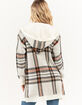 ALMOST FAMOUS Plaid Sherpa Hooded Cardigan image number 3
