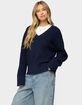 EDIKTED Bluebell Oversized Waffle Knit Sweater image number 2
