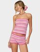 EDIKTED Nola Striped Textured Knit Strapless Top image number 1