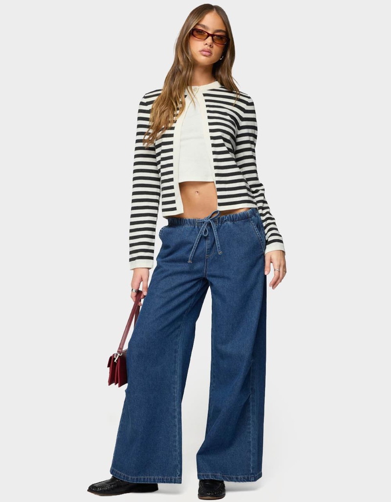 EDIKTED Jenie Split Front Knit Cardigan image number 4