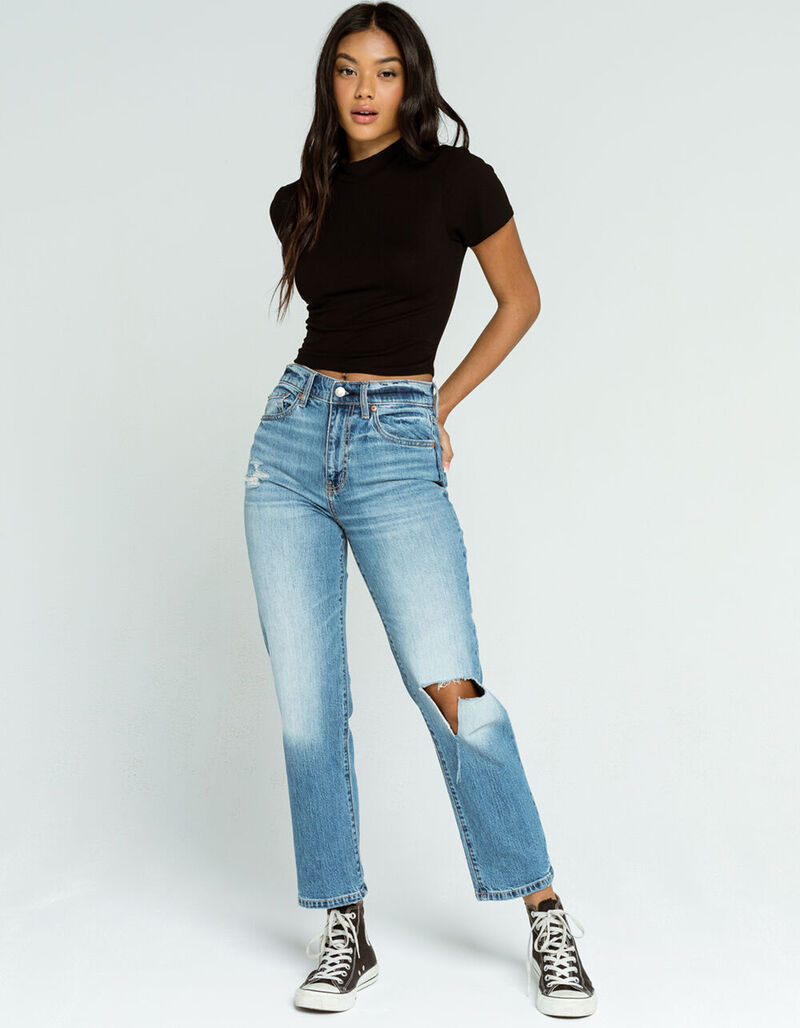 DAZE Straight Up Womens High Rise Jeans - MEWSH - 385618825