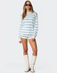 EDIKTED Amaris Striped Knit Shorts image number 2