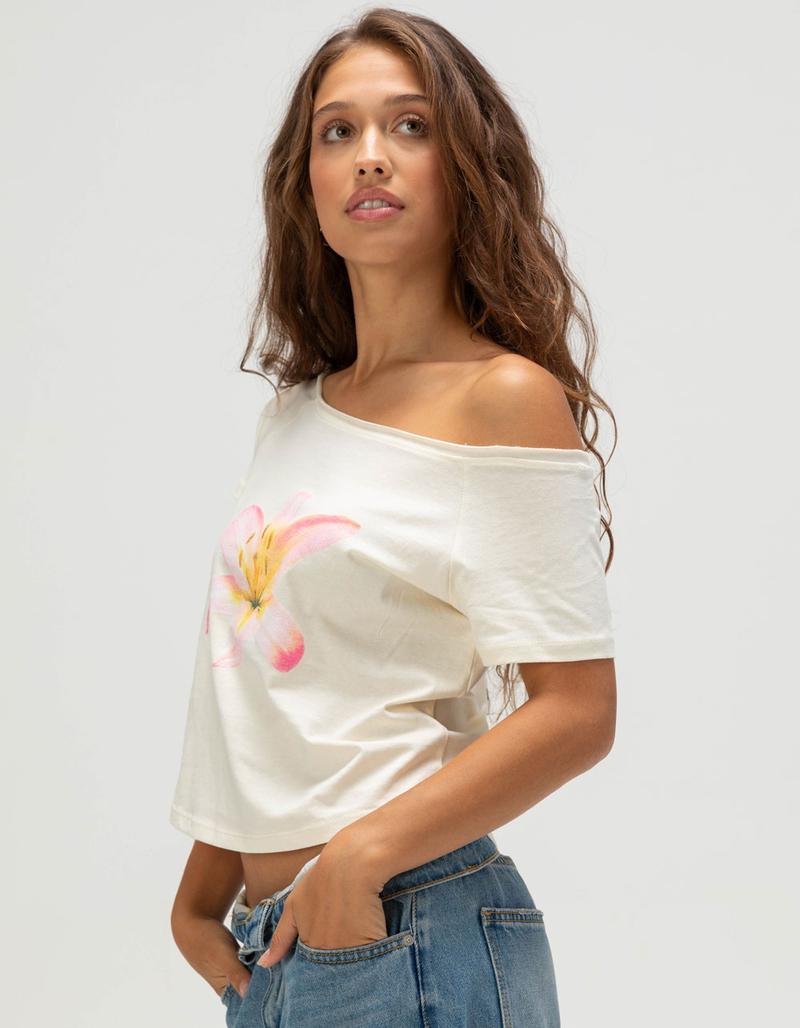 FULL TILT Lily Womens Off The Shoulder Top image number 2