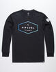 RIP CURL Shelter Black Mens Rash Guard image number 1