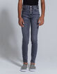 RSQ Manhattan High Rise Exposed Button Girls Skinny Jeans image number 3