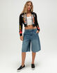 ED HARDY Tiger Flame Womens Crop Zip-Up Hoodie image number 5