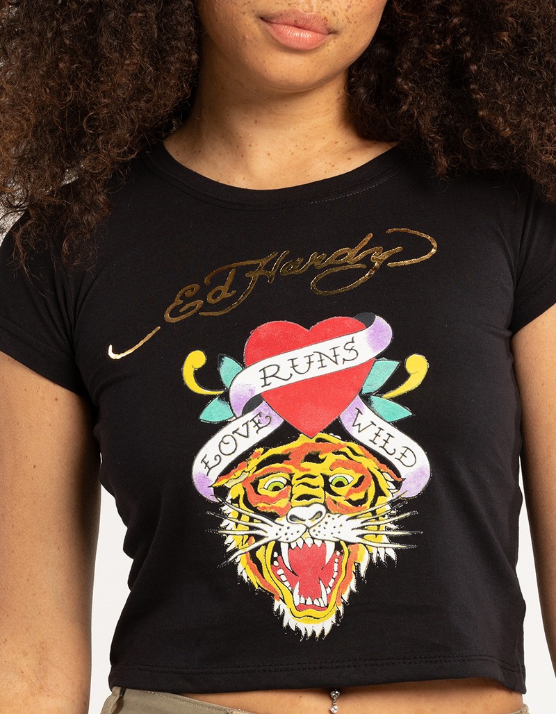 ED HARDY Tiger Womens Baby Tee image number 2