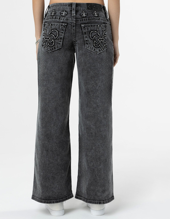 MISS ME Fleur Womens Mid Rise Wide Leg Jeans Alternative Image