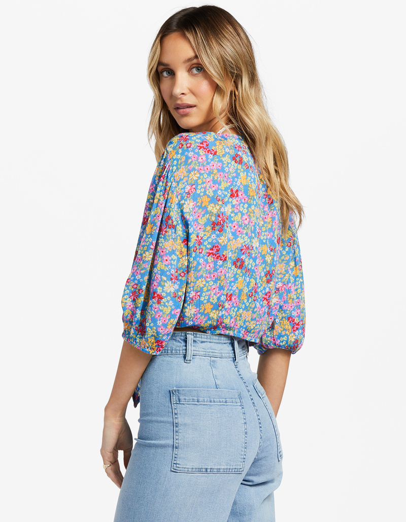 BILLABONG As You Wish Womens Tie Front Crop Top image number 2