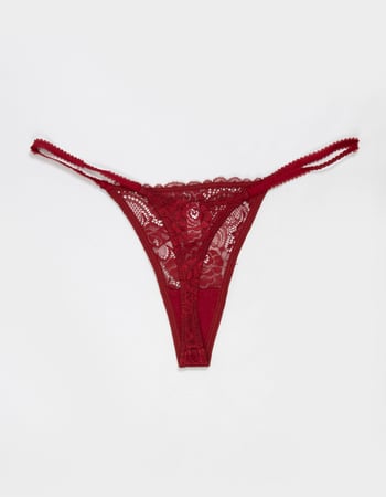 FULL TILT Floral Allover Lace Thong Alternative Image