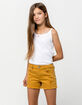 RSQ Venice Mid Rise Mustard Girls Ripped Denim Shorts image number 2