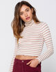 IVY & MAIN Stripe Womens Turtleneck Top image number 1