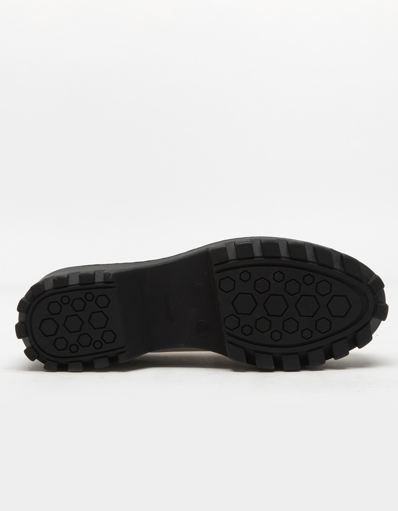 BAMBOO Crinkle Patent Loafer Womens Platform Shoes image number 2