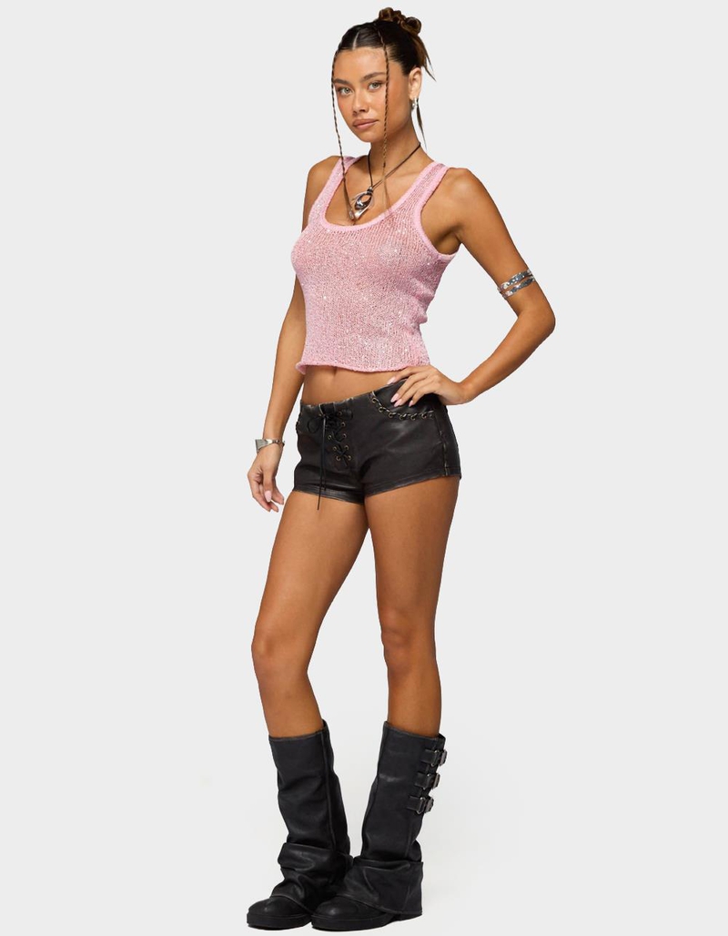 EDIKTED Eleora Sequin Knit Tank Top image number 3