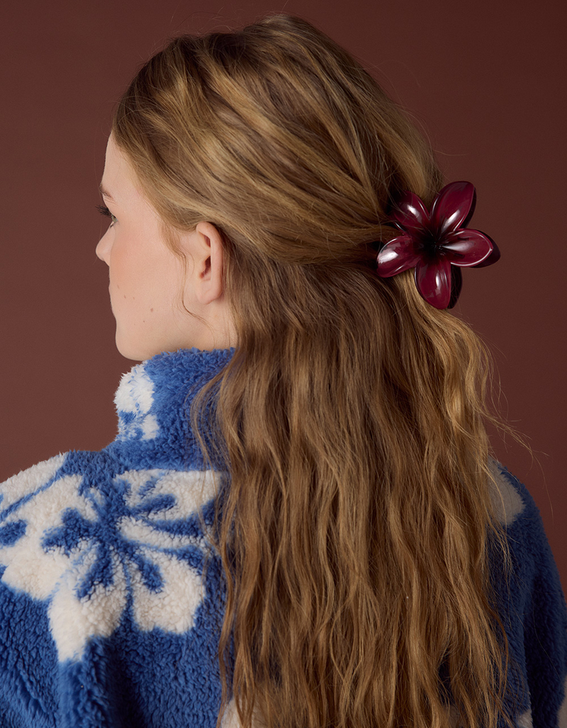 FULL TILT Hawaiian Floral Claw Hair Clip image number 4