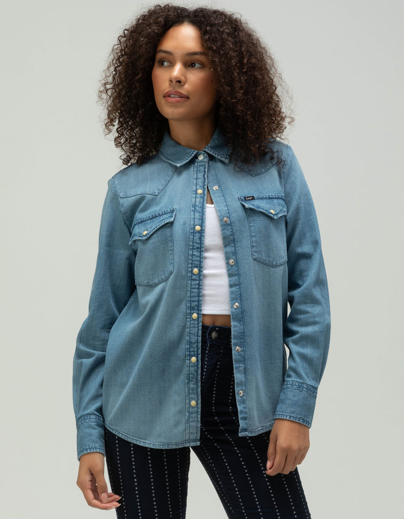 LEE Western Womens Denim Snap Shirt image number 0