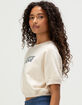 NIKE Sportswear Womens Loose Short Sleeve French Terry Crewneck Sweatshirt image number 3
