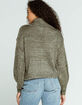 FULL TILT Marled Cowl Neck Womens Olive Sweater image number 3