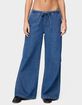 EDIKTED Vicky Tie Waist Low Rise Baggy Jeans image number 1