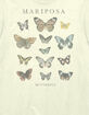 BUTTERFLY Mariposa Distressed Diagram Unisex Tee image number 2