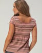 FULL TILT Stripe Womens Babydoll Top image number 4