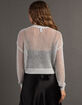 RSQ Womens Open Weave Sparkle Pullover Sweater image number 4