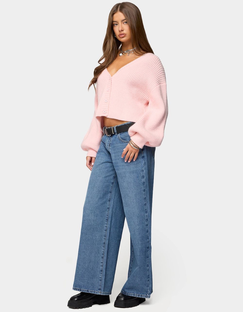 EDIKTED Skye Low Rise Baggy Jeans image number 3