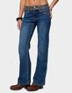 EDIKTED Studded Low Rise Straight Leg Jeans image number 2