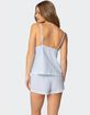 EDIKTED Danna Pinstripe Babydoll Tank Top image number 4